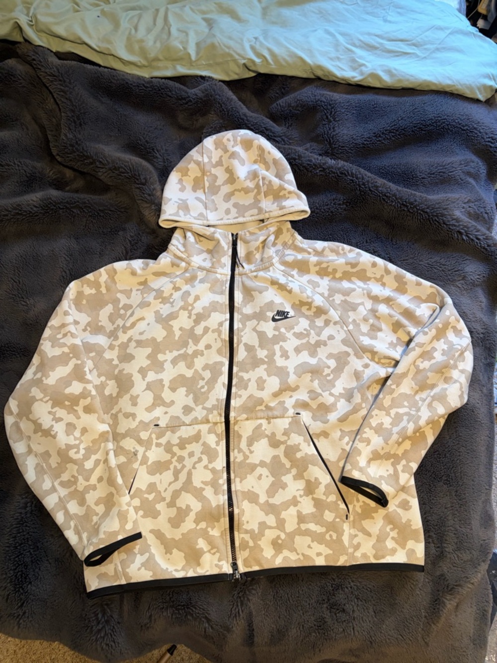 Nike Tech White Camo Zip Up Hoodie Gorpcore